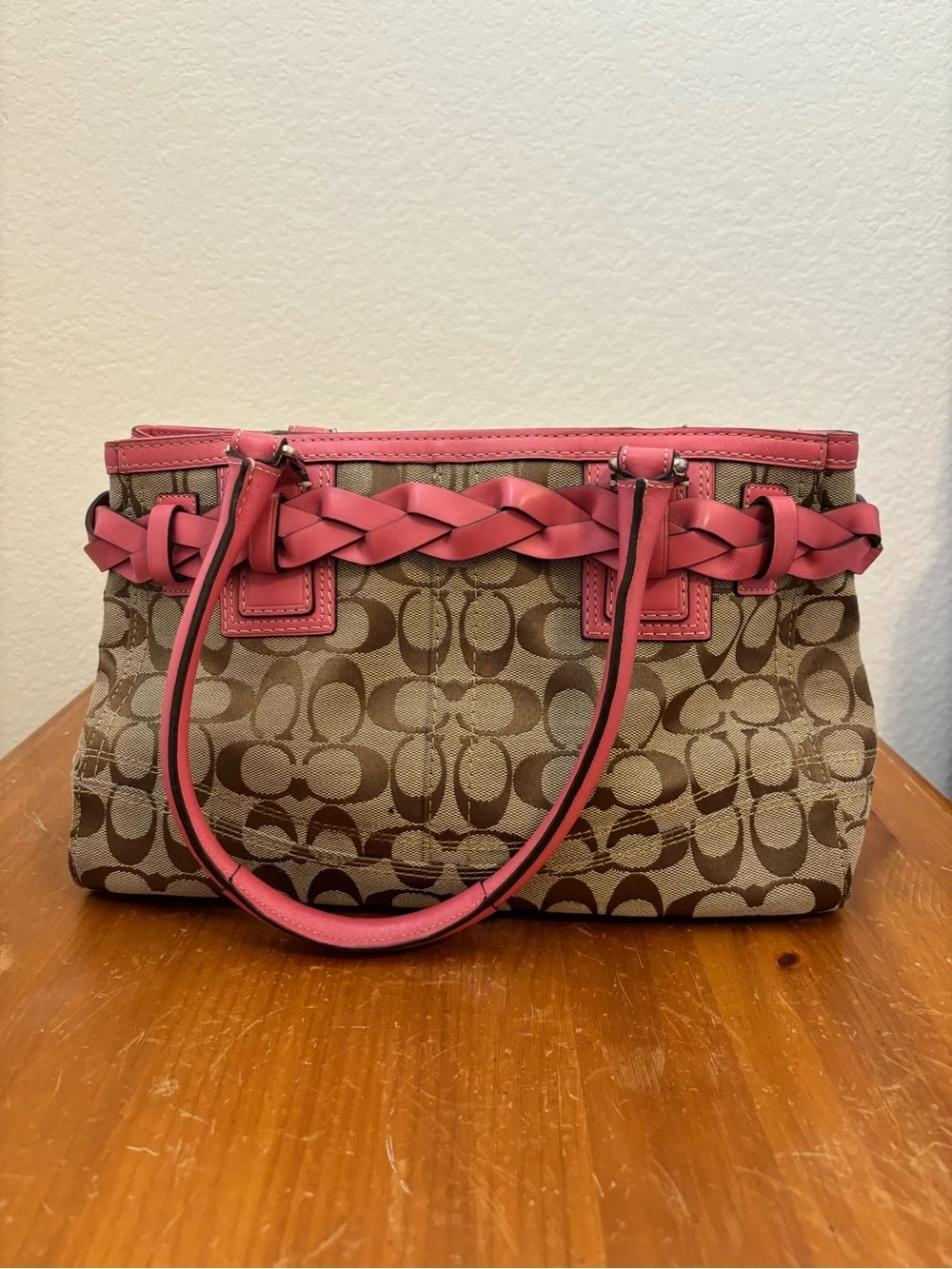 Coach Hamptons Signature Carryall Satchel Tote
